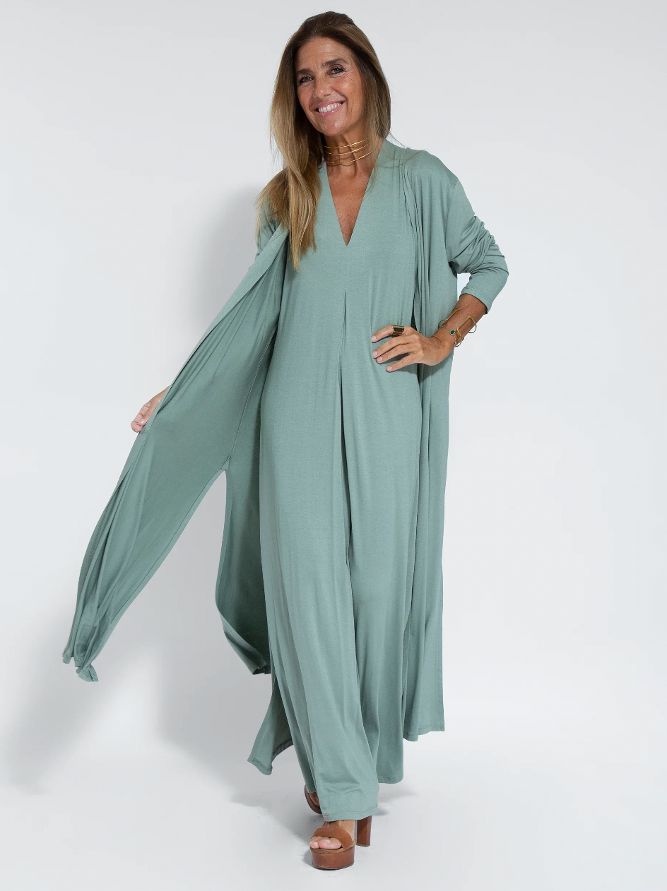 Ana Maria® | Set Of Long Slimming Dress And Vest