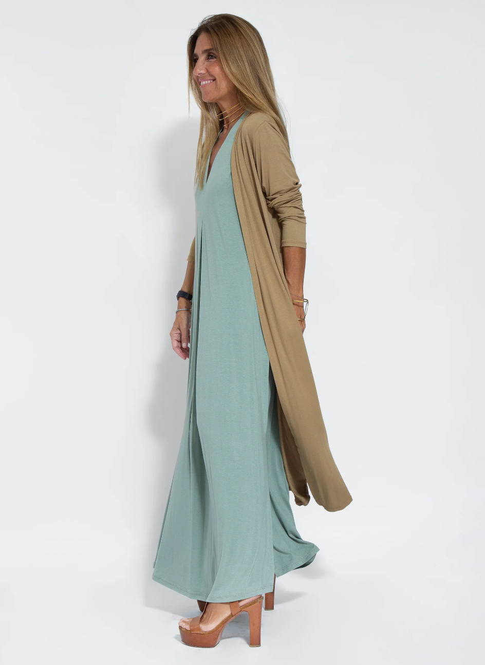 Ana Maria® | Set Of Long Slimming Dress And Vest