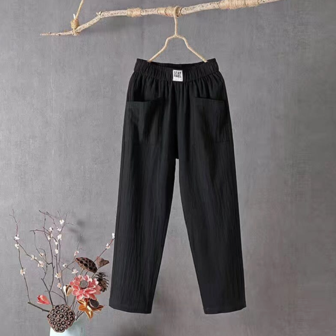 Constanza® | Linen Trousers With Elastic Waist