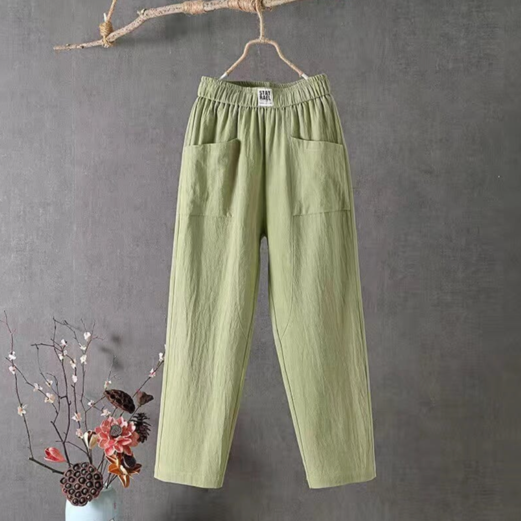 Constanza® | Linen Trousers With Elastic Waist
