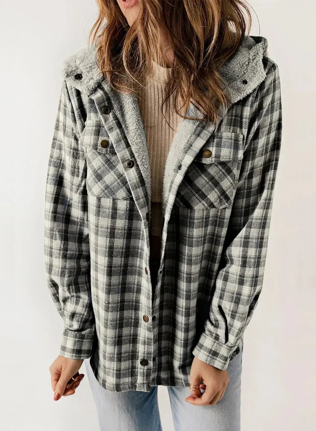 Dafne® | Checked women's jacket with hood