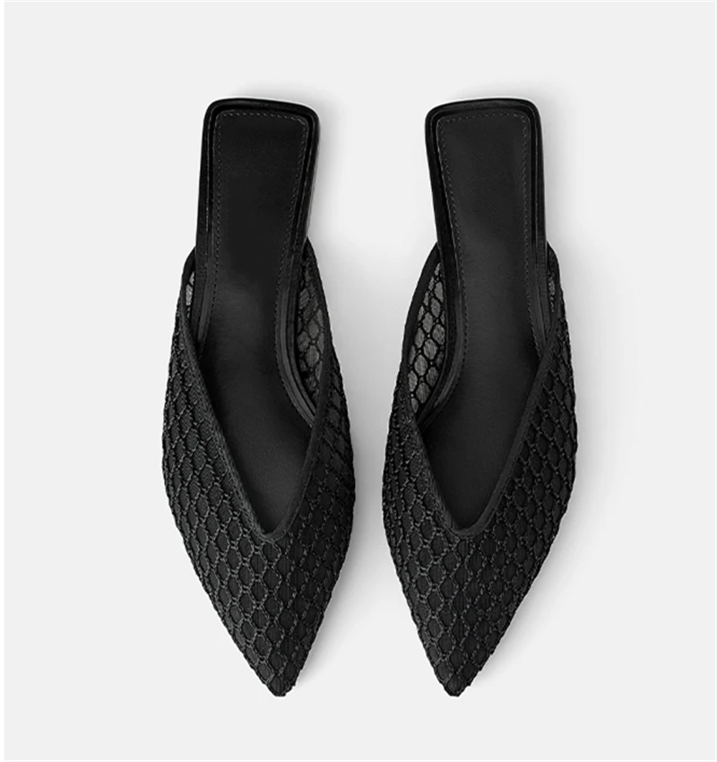 Claribel® | Flat Mules With A Mesh Pattern