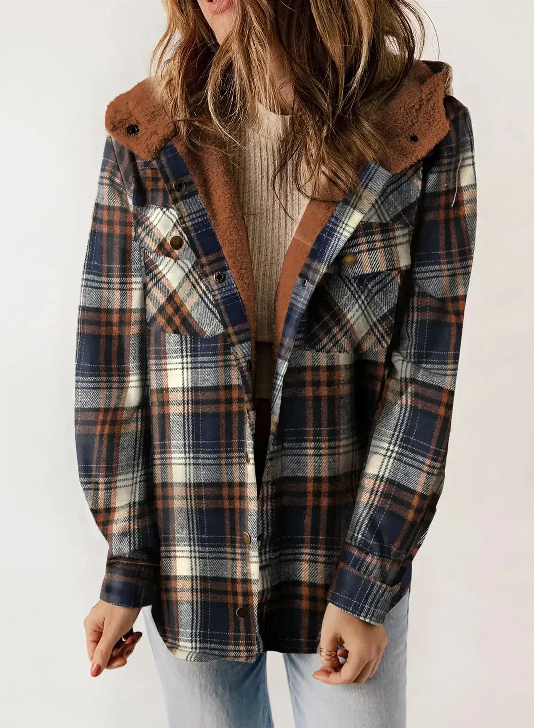 Dafne® | Checked women's jacket with hood