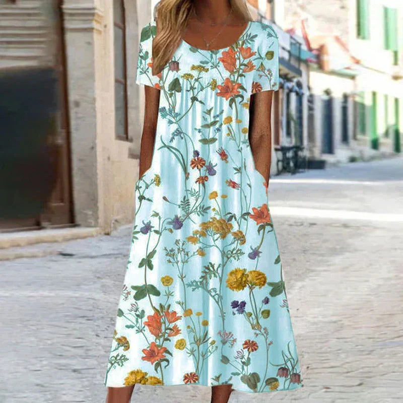 Emily | Elegant Eloise Floral Midi Dress