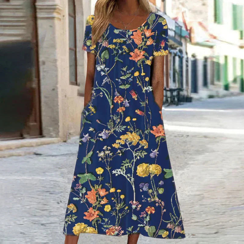 Emily | Elegant Eloise Floral Midi Dress