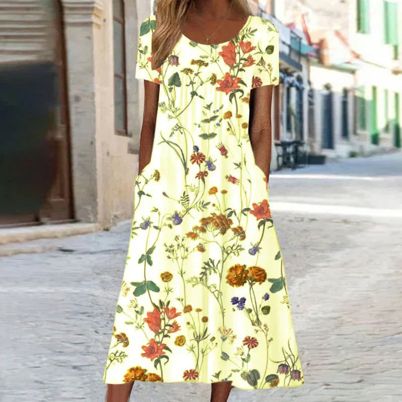 Emily | Elegant Eloise Floral Midi Dress