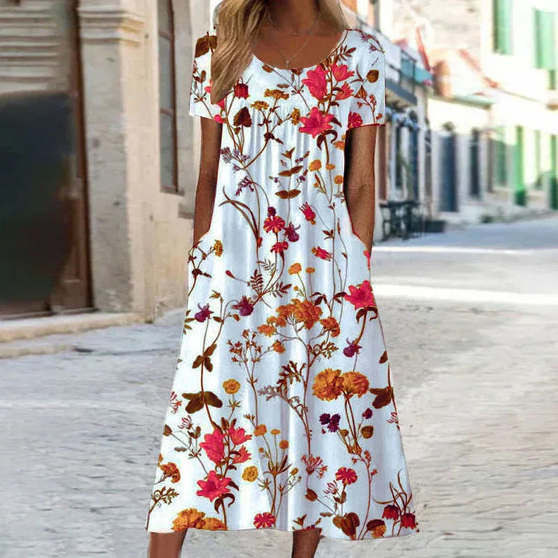 Emily | Elegant Eloise Floral Midi Dress