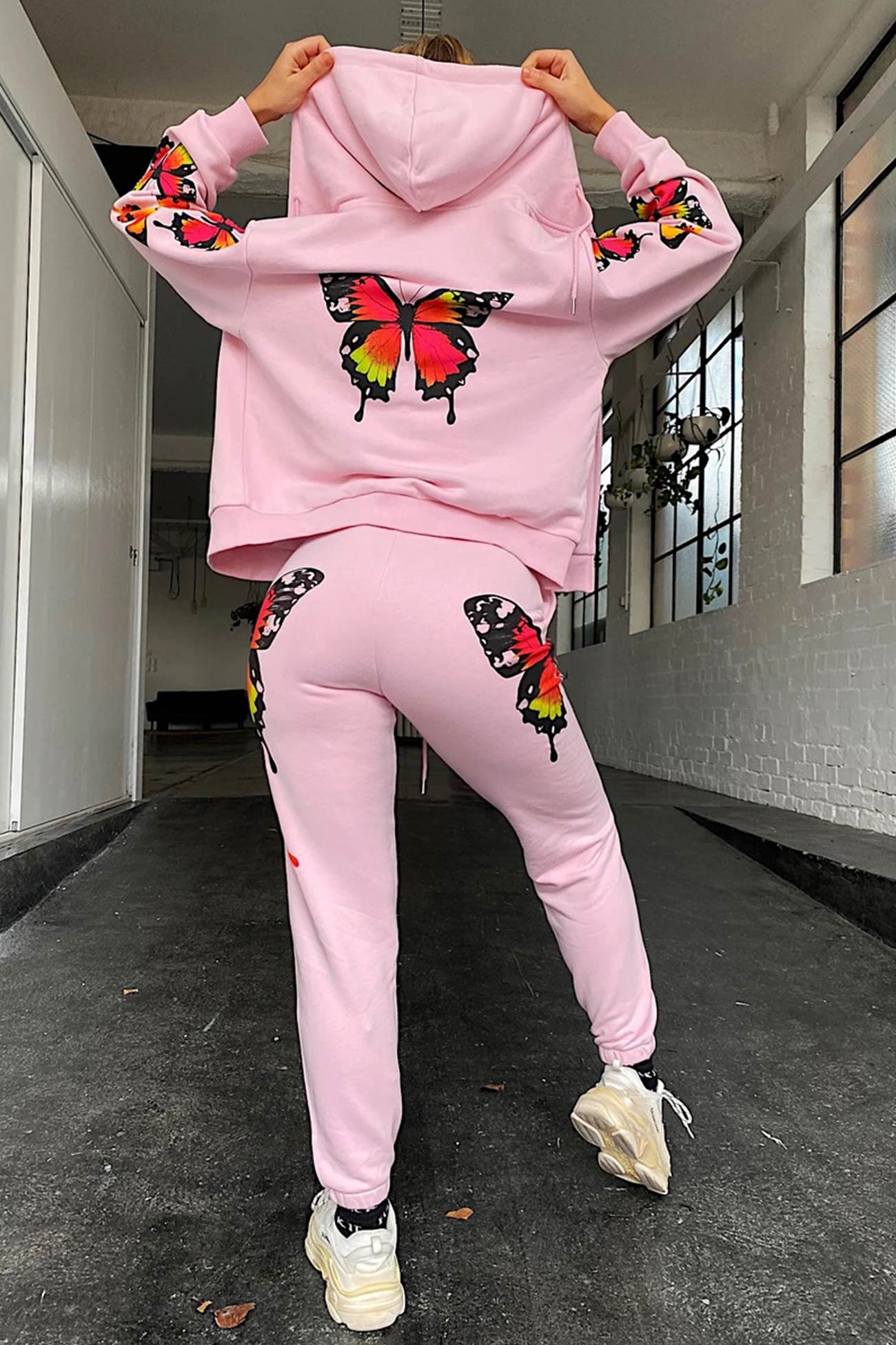 Charlotte® | Butterfly print zip hoodie set