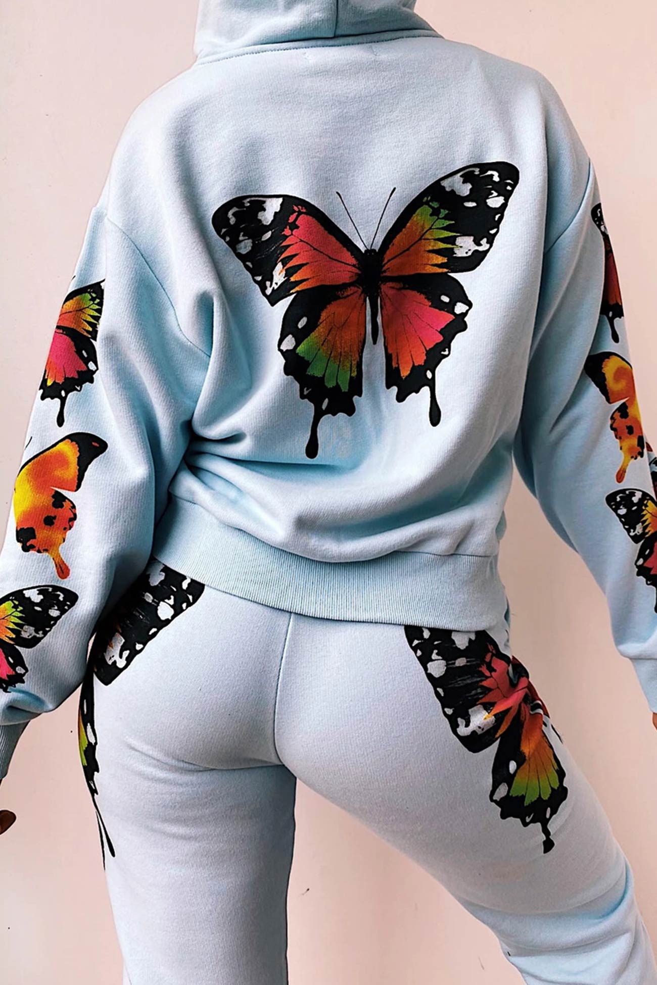 Charlotte® | Butterfly print zip hoodie set