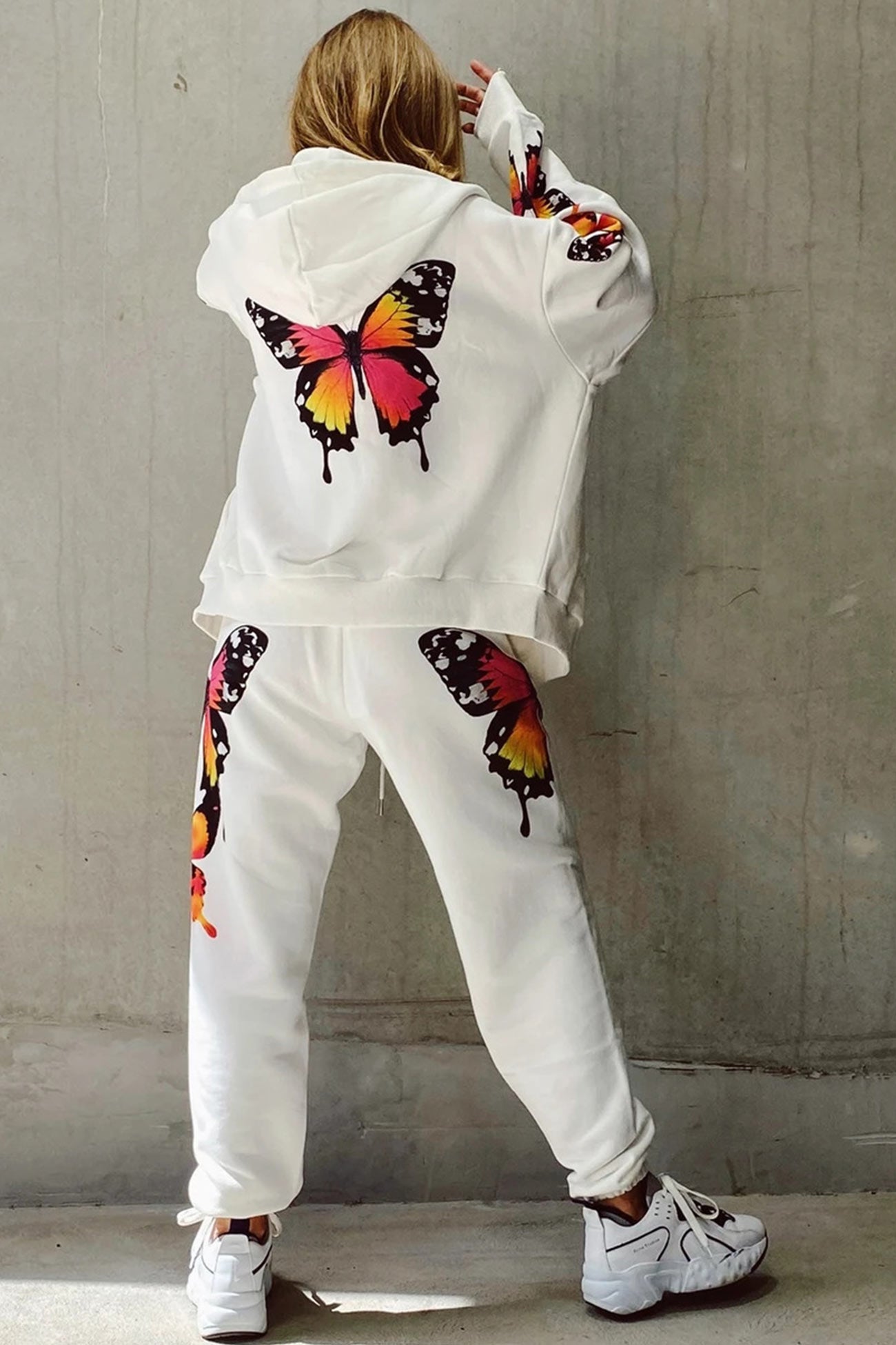 Charlotte® | Butterfly print zip hoodie set