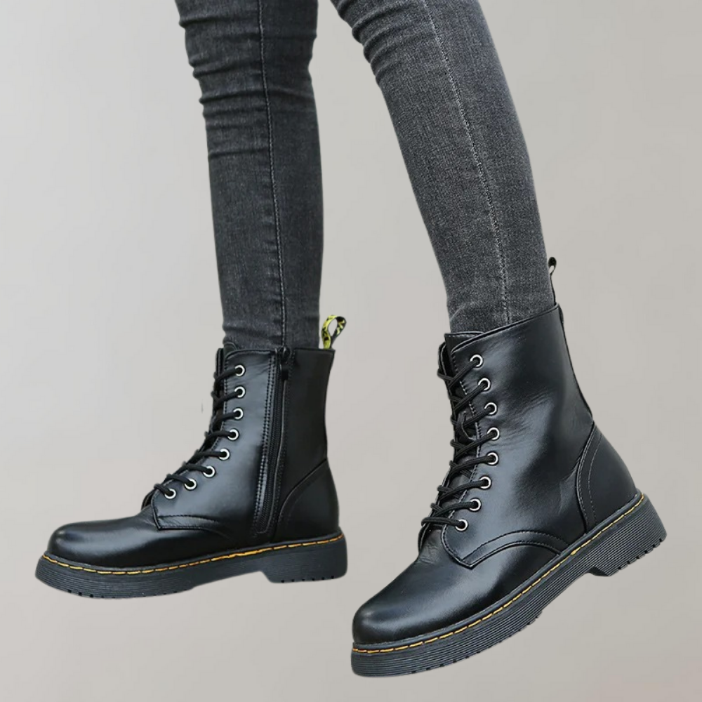 Kelsey | Women's Lace-Up Combat Ankle Boots