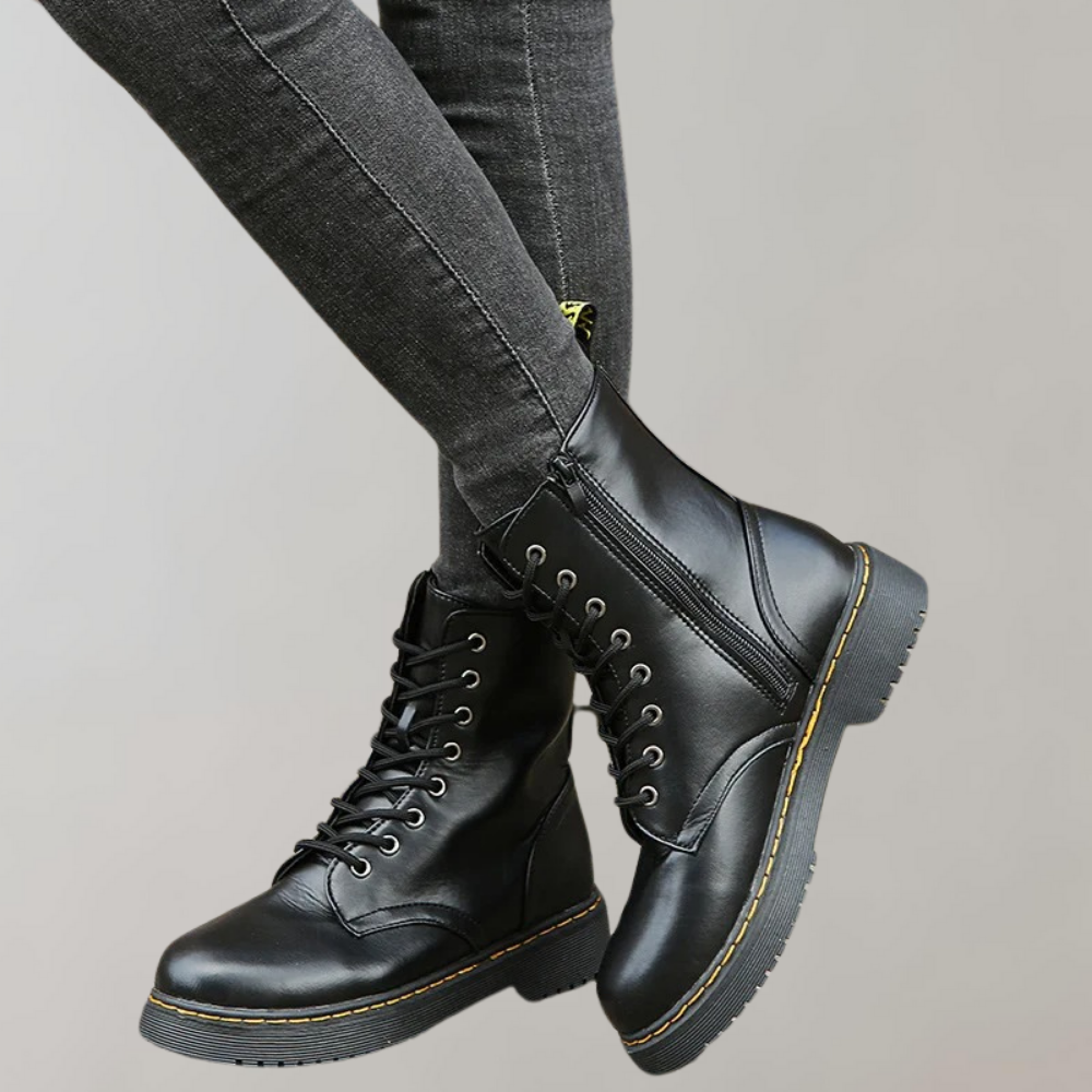 Kelsey | Women's Lace-Up Combat Ankle Boots