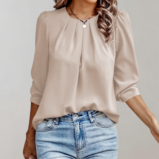 Bucher® | Women'S Blouse With Pleats And Puff Sleeves