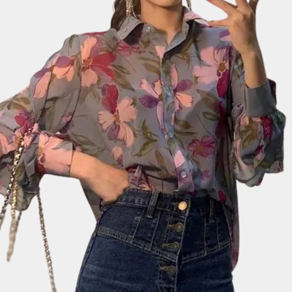 Brittana® | Floral Women'S Blouse Chic Unique Print Ideal For Every Day