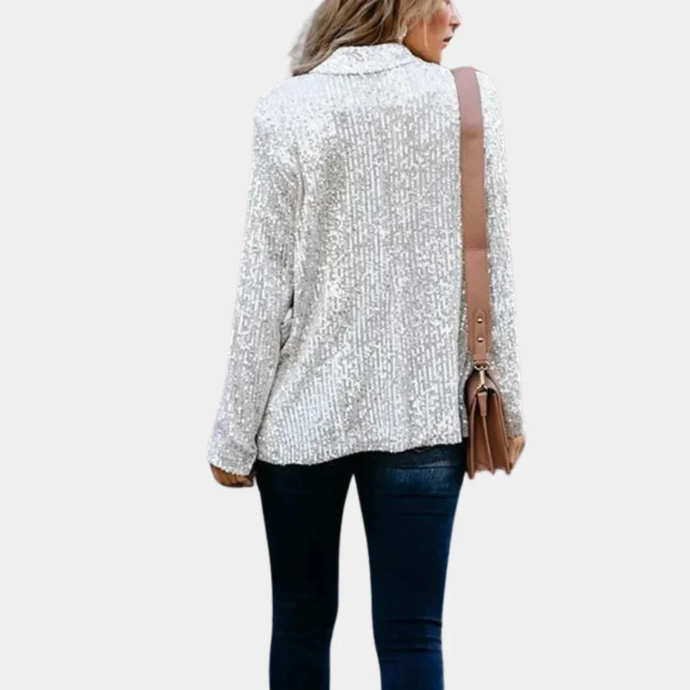 Argelia® | Black Sequin Blazer