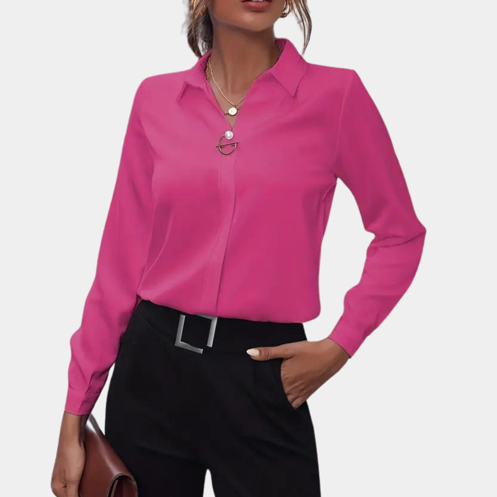 Britany® | Sophisticated Blouse In Plain Color For Women