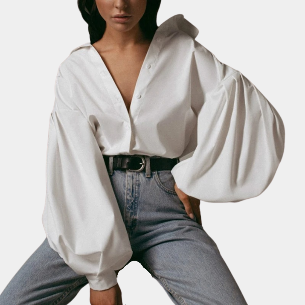 Brissa® | Women'S Blouse With Puff Sleeves