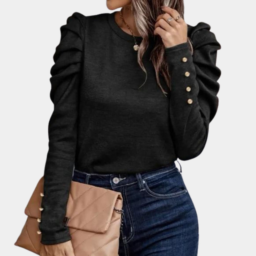 Briska® | Simple Women'S Blouse With Puff Sleeves