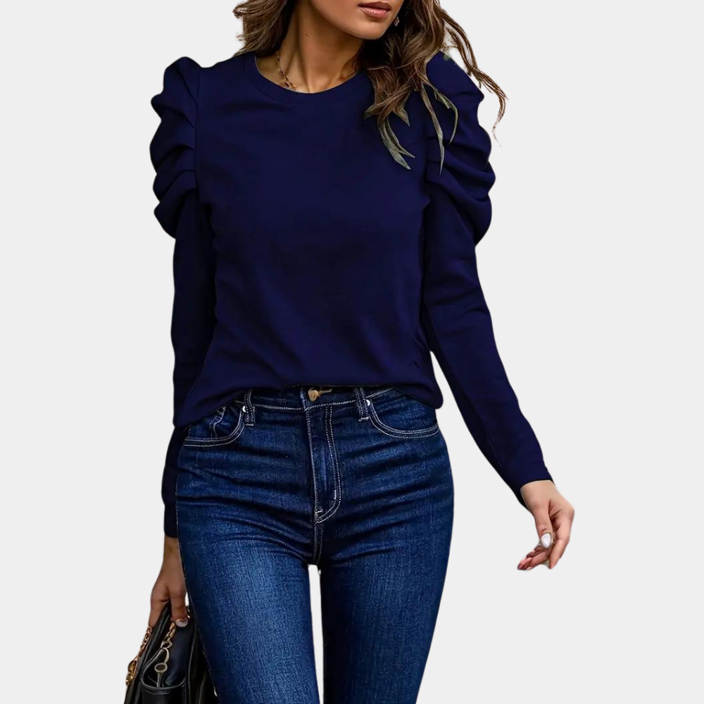 Briska® | Simple Women'S Blouse With Puff Sleeves