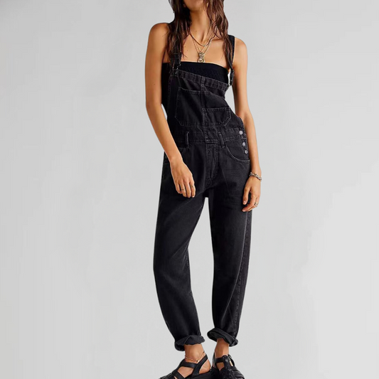Amberly® | Cross Back Denim Jumpsuit For Women