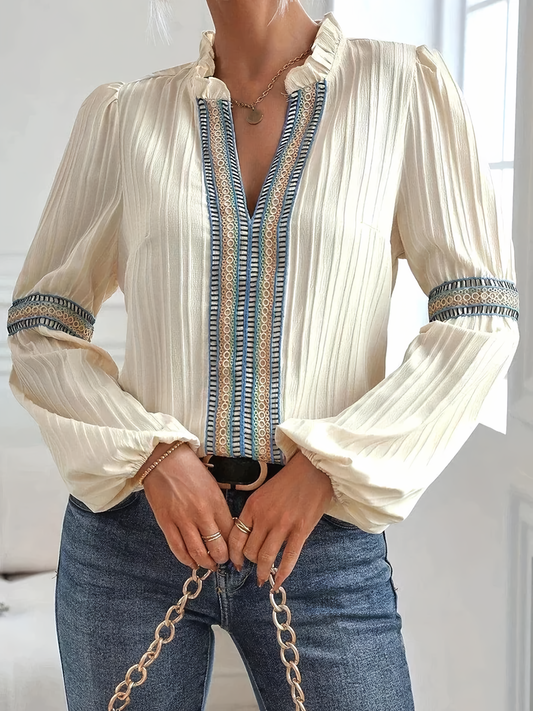 Brozynski® | Elegant Lantern Sleeve Top