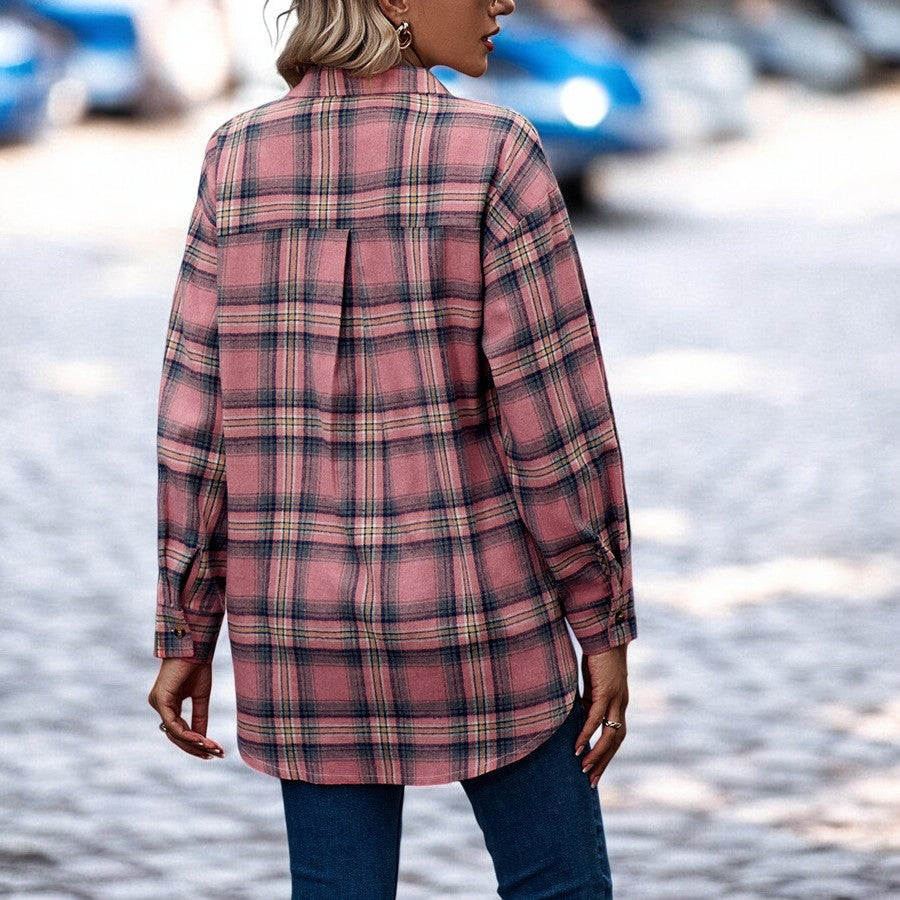 Camila® | Casual women's oversize checked shirt