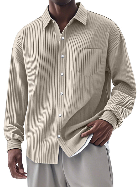 Alexandre | Stylish Long-Sleeved Shirt with Vertical Stripes