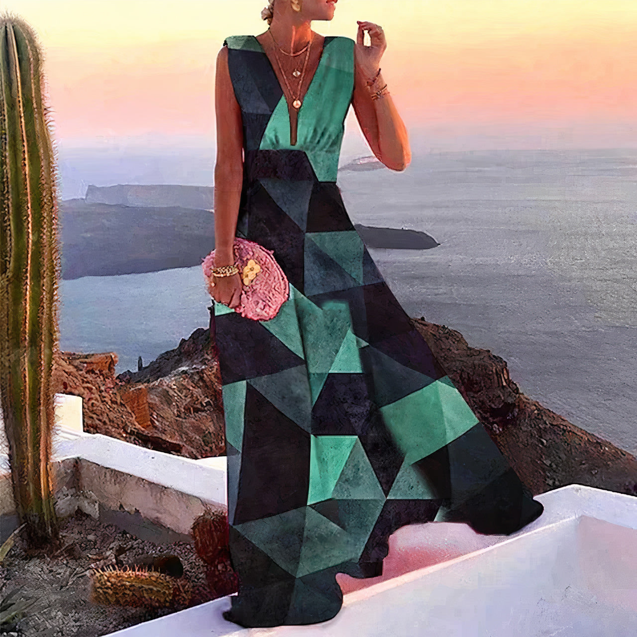Elena® | Elegant Sleeveless Summer Dress