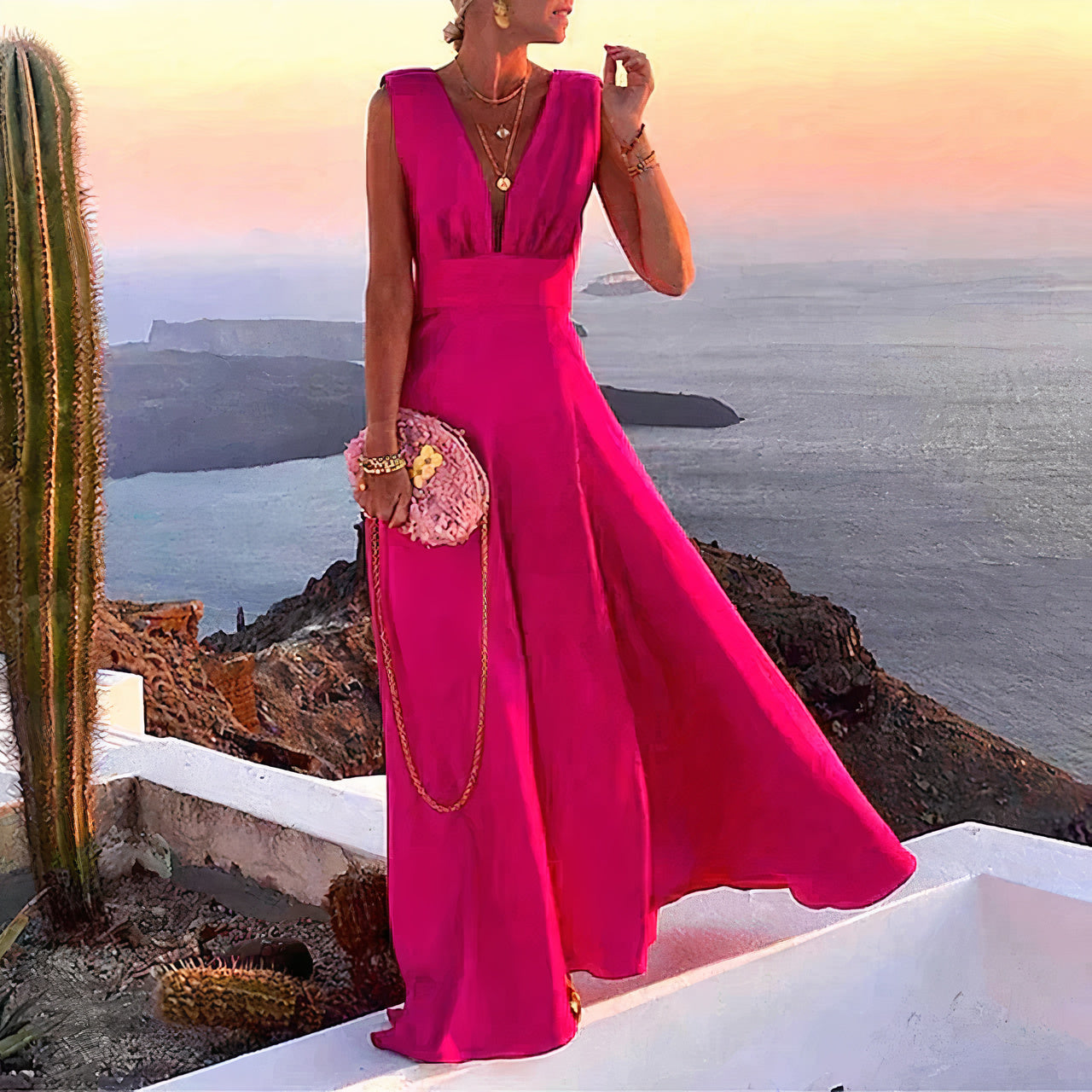 Elena® | Elegant Sleeveless Summer Dress