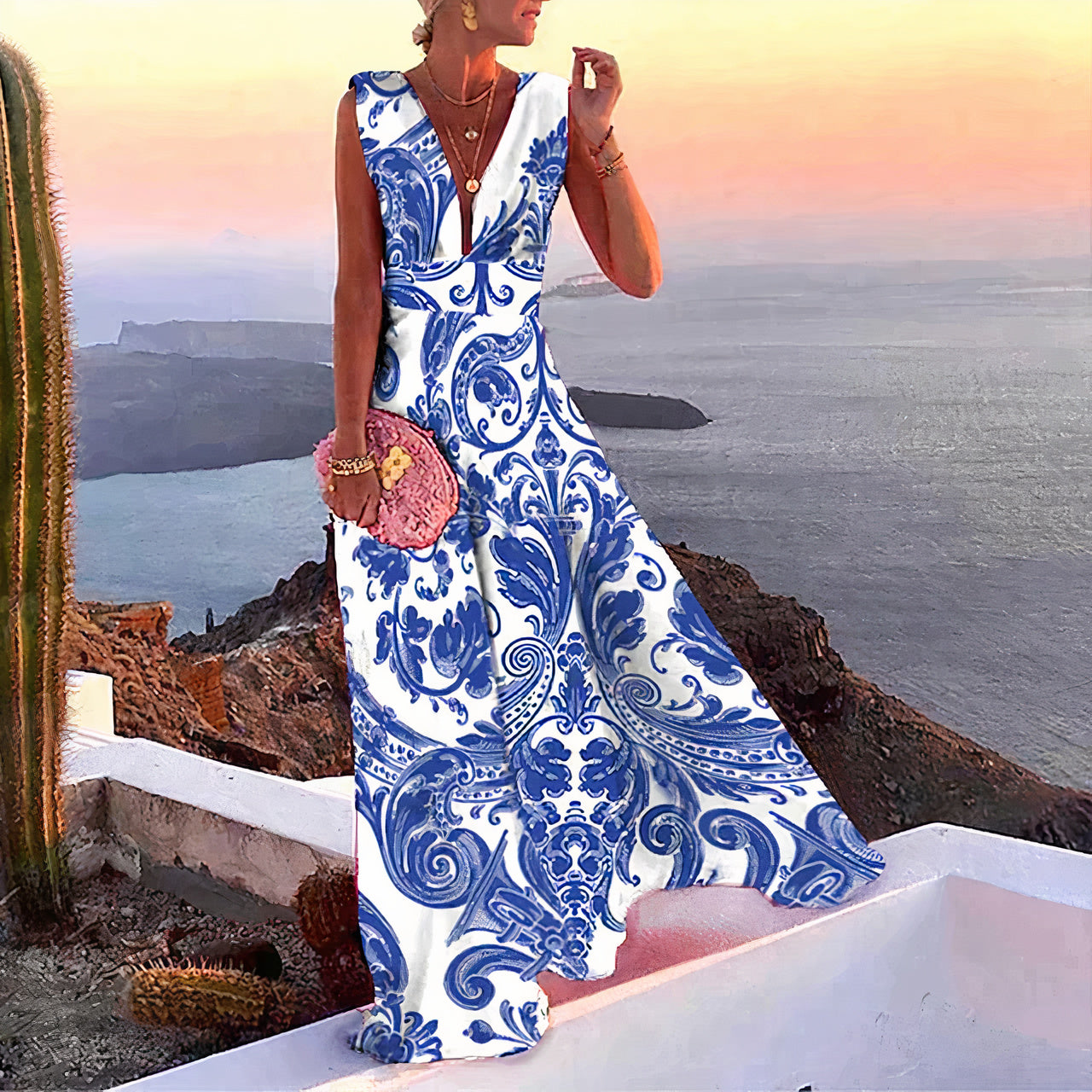 Elena® | Elegant Sleeveless Summer Dress