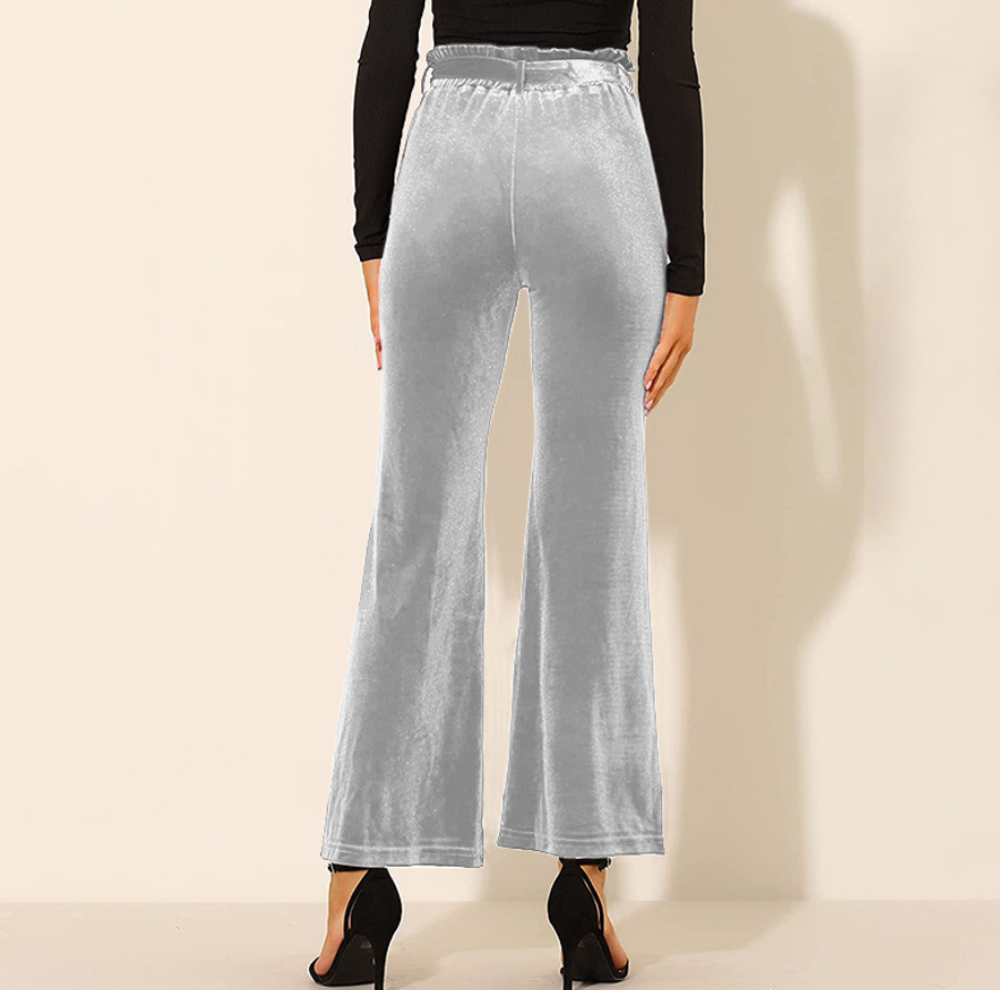 Elara® | Elegant solid high waist spring trousers with comfortable pockets, spring and summer for women