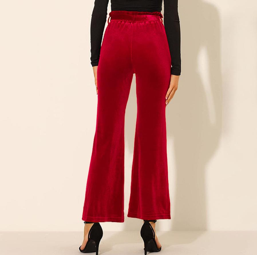 Elara® | Elegant solid high waist spring trousers with comfortable pockets, spring and summer for women