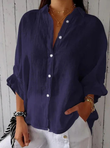 Brute® | Cotton-Linen Blouse With Button Closure