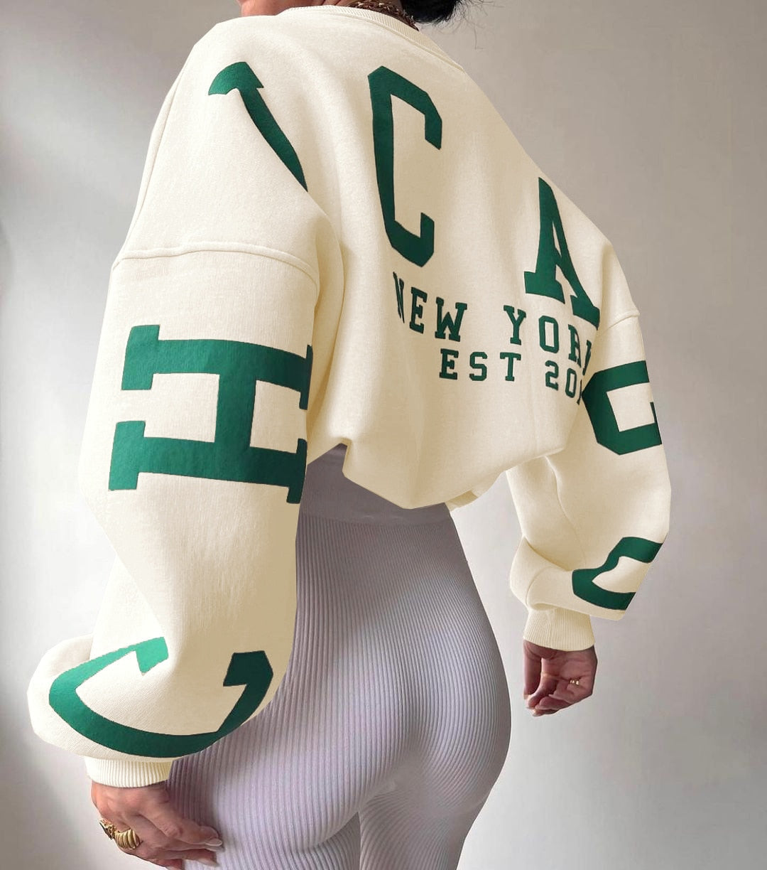 Aurora® | Casual letter print sweatshirt