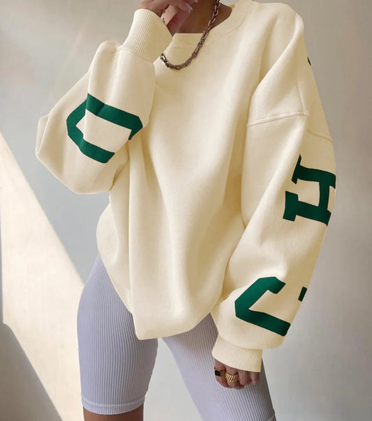 Aurora® | Casual letter print sweatshirt