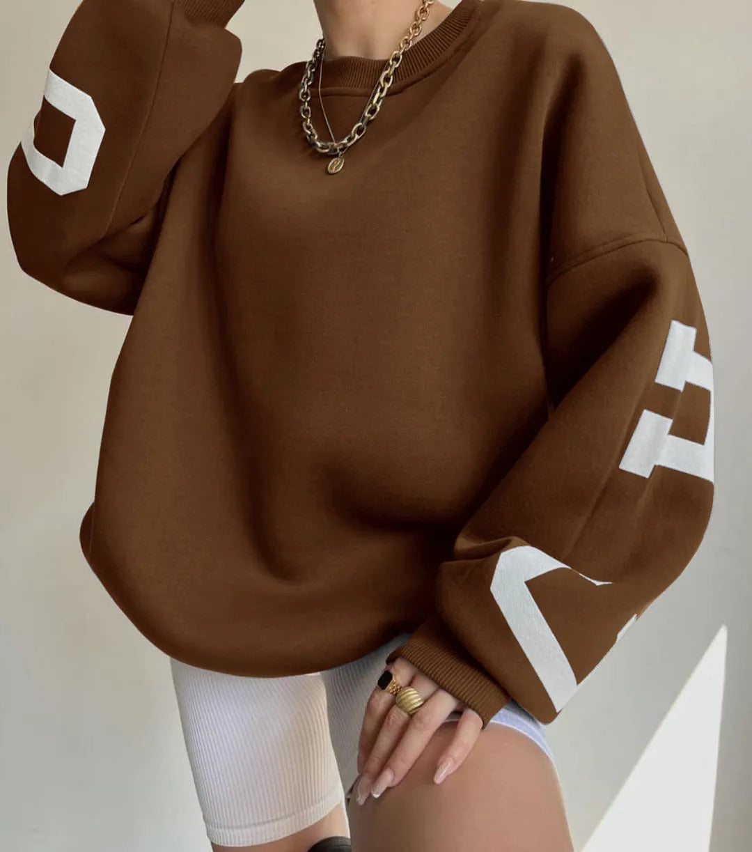 Aurora® | Casual letter print sweatshirt