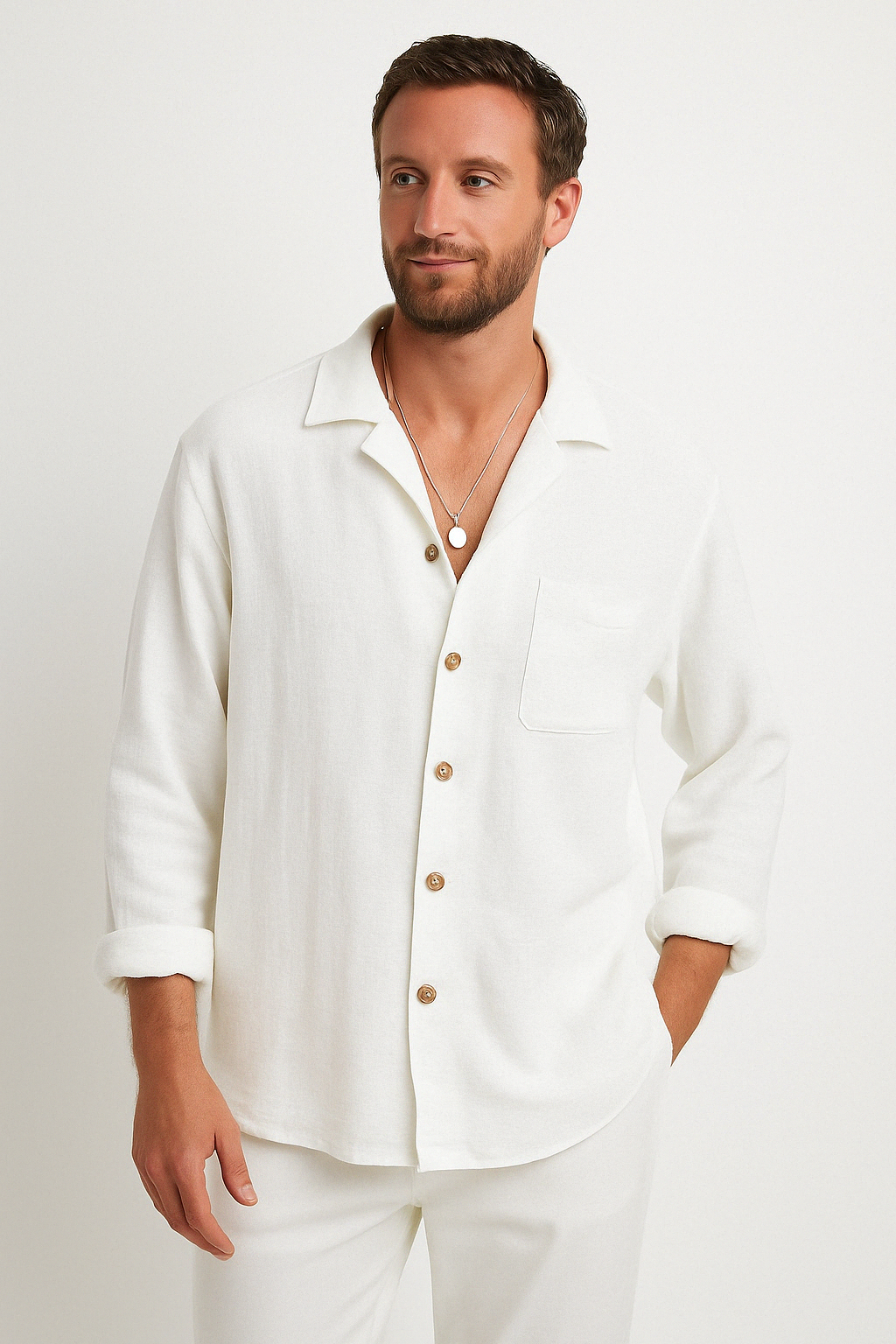Reid | Casual Long Sleeve Cotton Shirt - Relaxed Fit