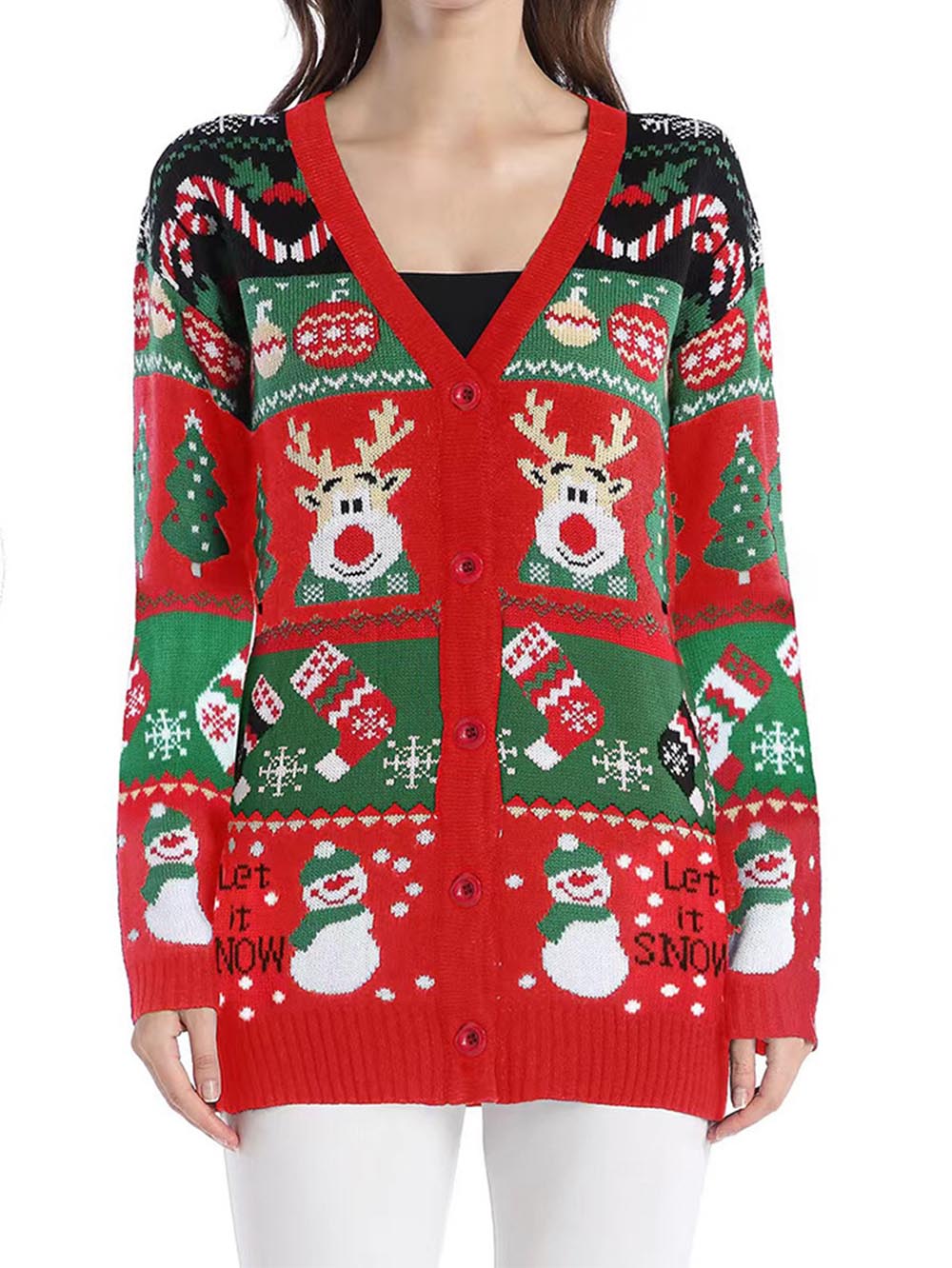 Diana® | Christmas long sleeve cardigan