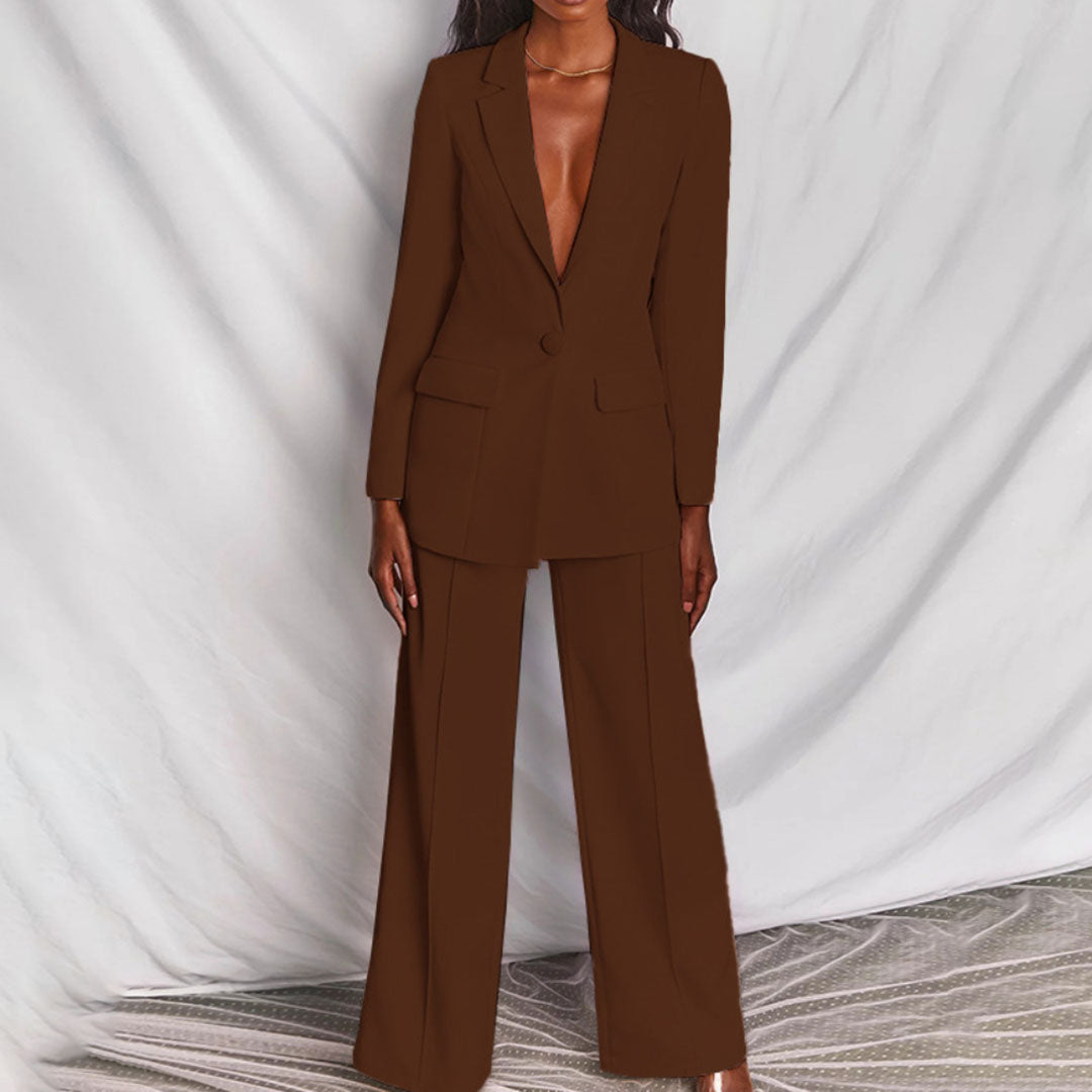 Areta® | Two-Piece Blazer And Trousers Set For Women