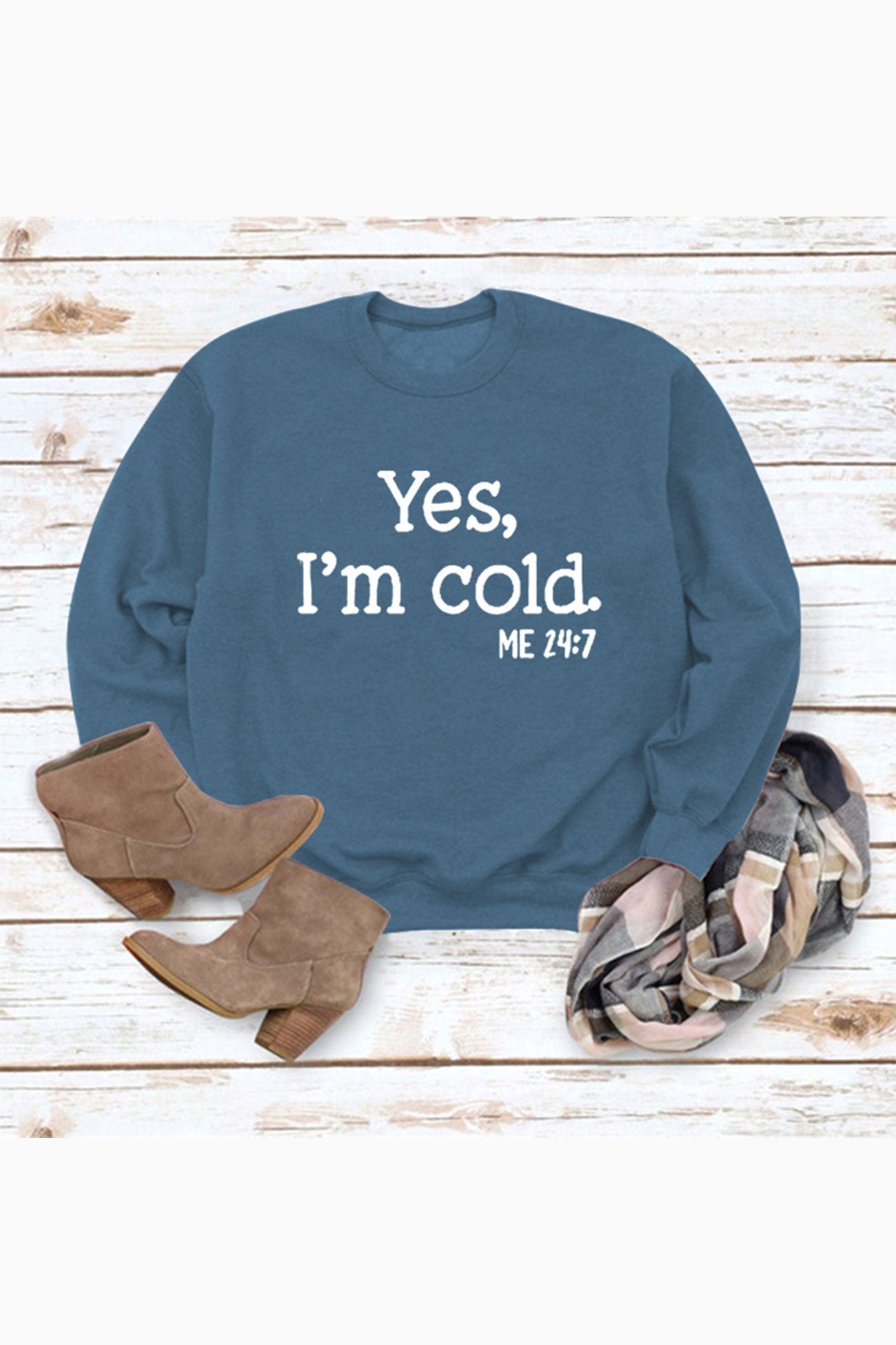 Angela® | Sweatshirt with “I'm Cold” letter print