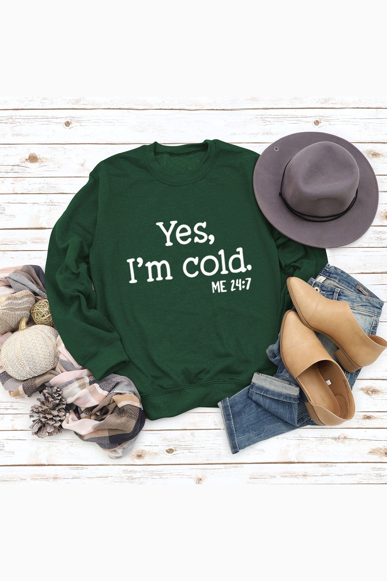 Angela® | Sweatshirt with “I'm Cold” letter print