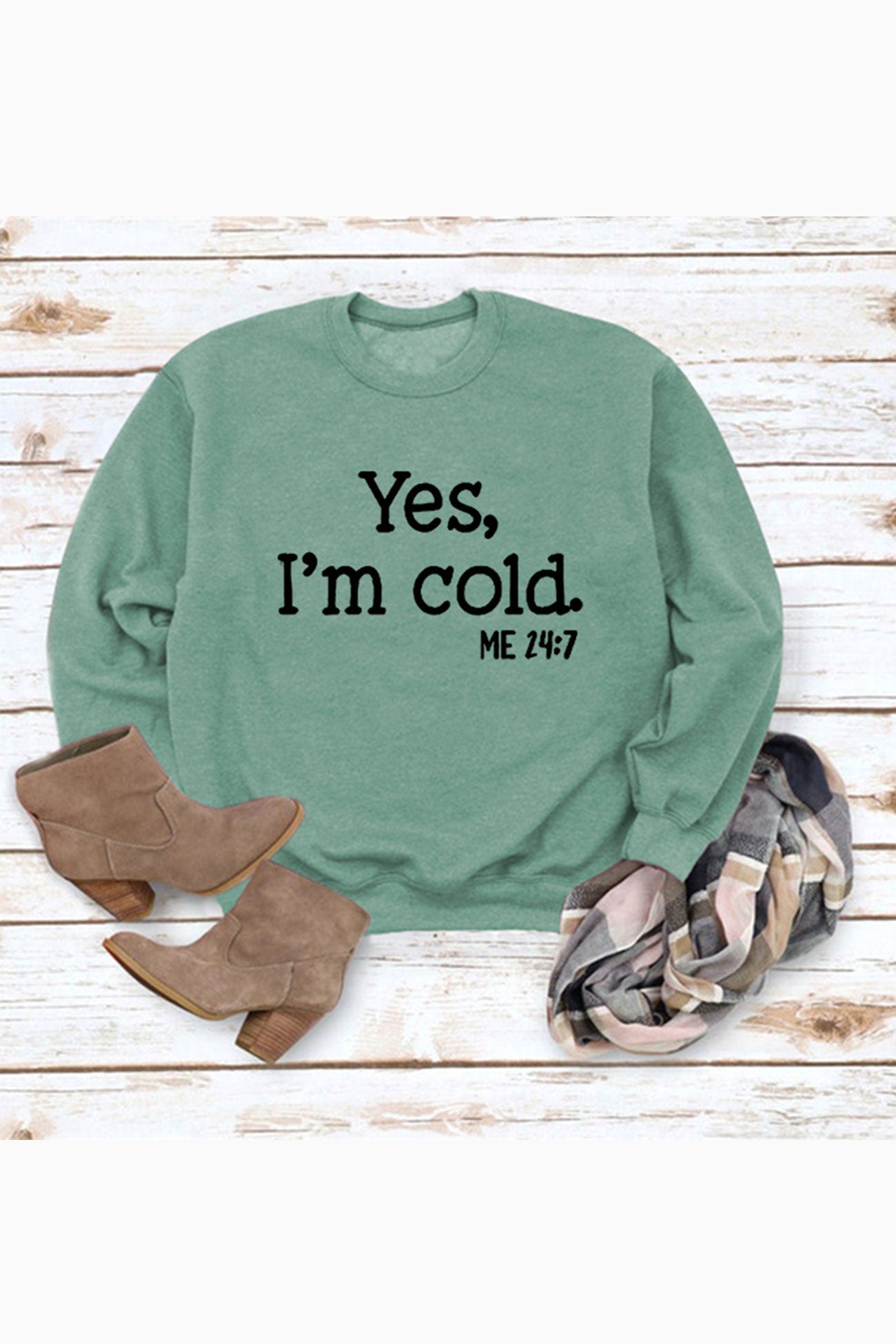 Angela® | Sweatshirt with “I'm Cold” letter print