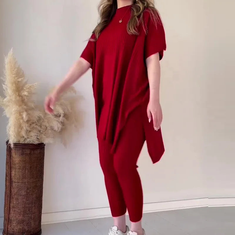 Bella® | Natalia set with a loose sweater and knitted leggings