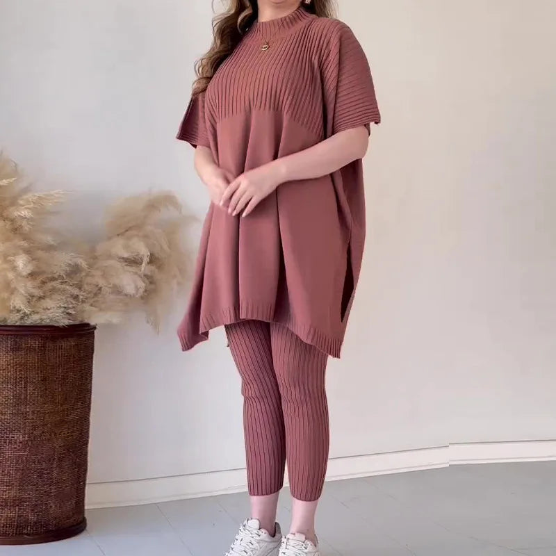 Bella® | Natalia set with a loose sweater and knitted leggings