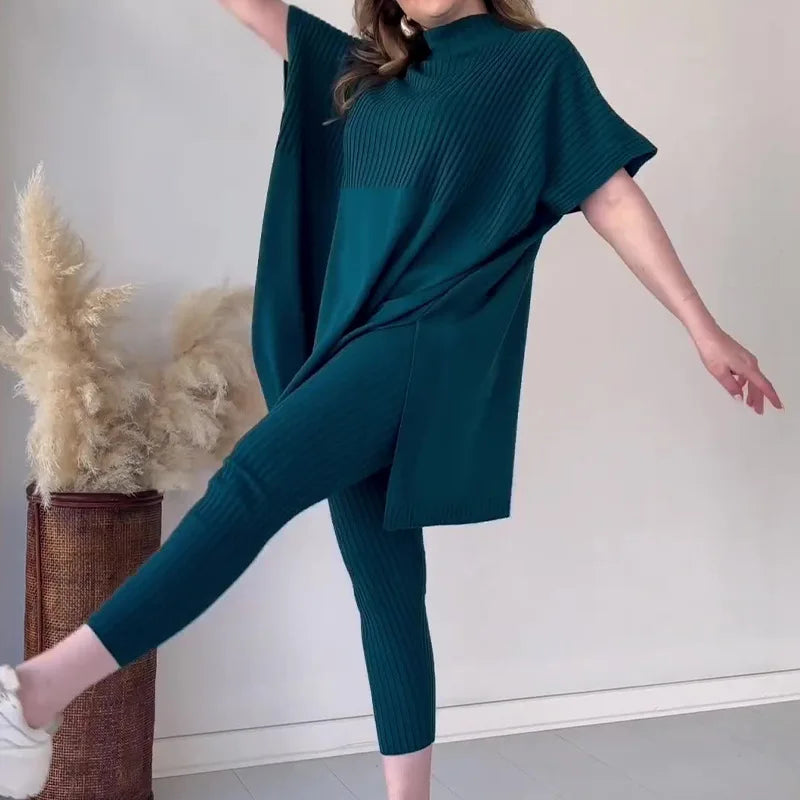 Bella® | Natalia set with a loose sweater and knitted leggings