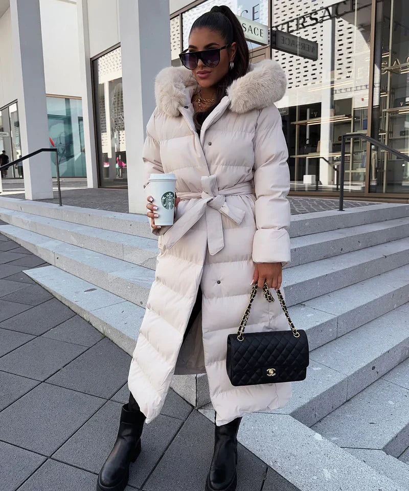 Carmen® | Chic women's winter coat with fur collar