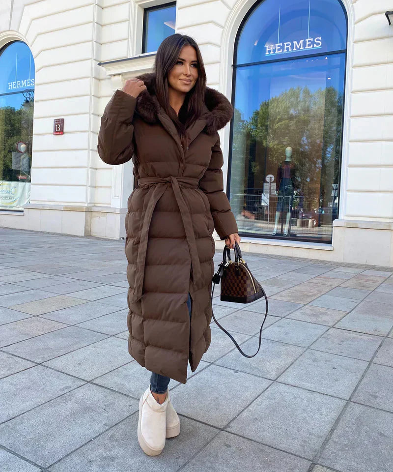 Carmen® | Chic women's winter coat with fur collar