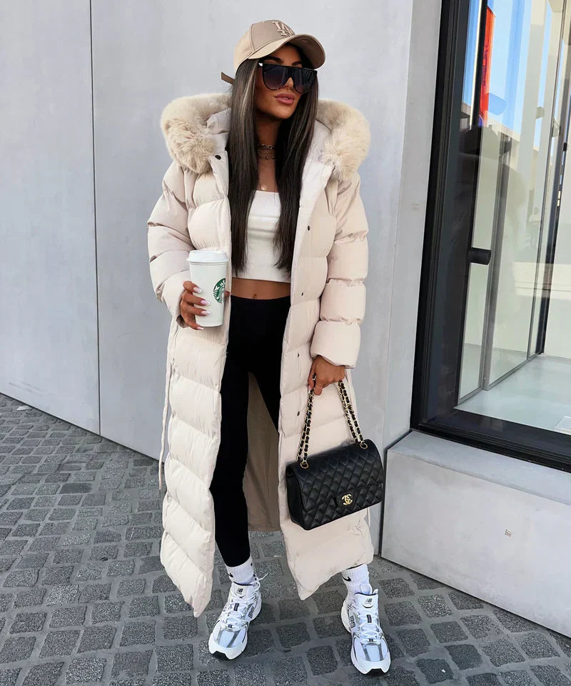 Carmen® | Chic women's winter coat with fur collar