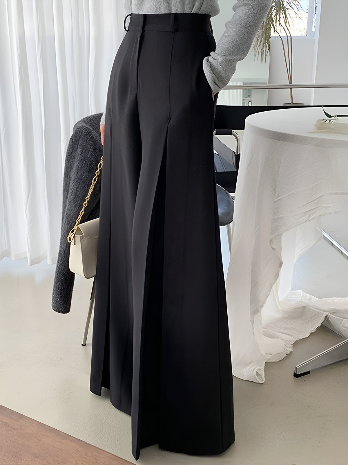 Antonella | Women's Pleated Pants High Waist Wide Leg