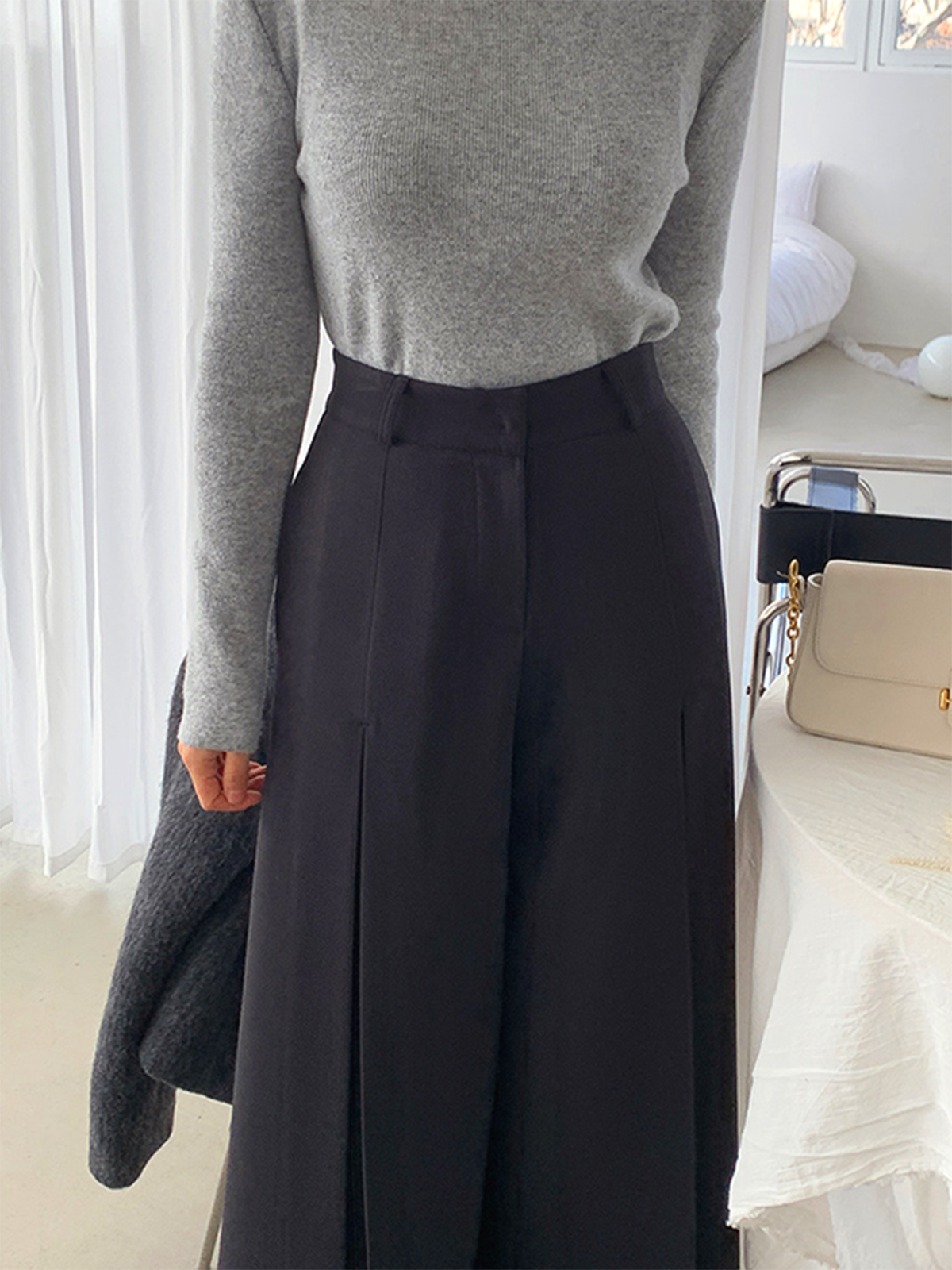 Antonella | Women's Pleated Pants High Waist Wide Leg